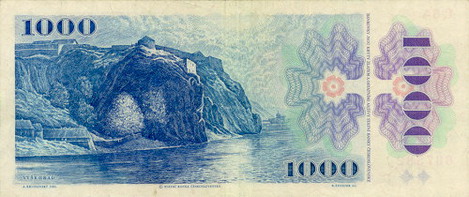 1000 Korun   1985   back